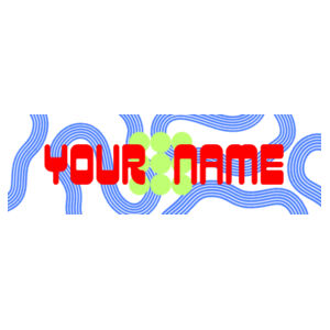 THROW SHAPES CUSTOM NAMED DRINK BOTTLE Design
